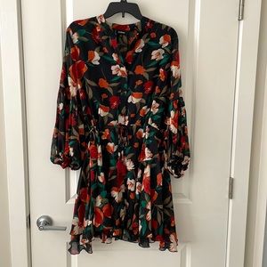 Floral drawstring dress
